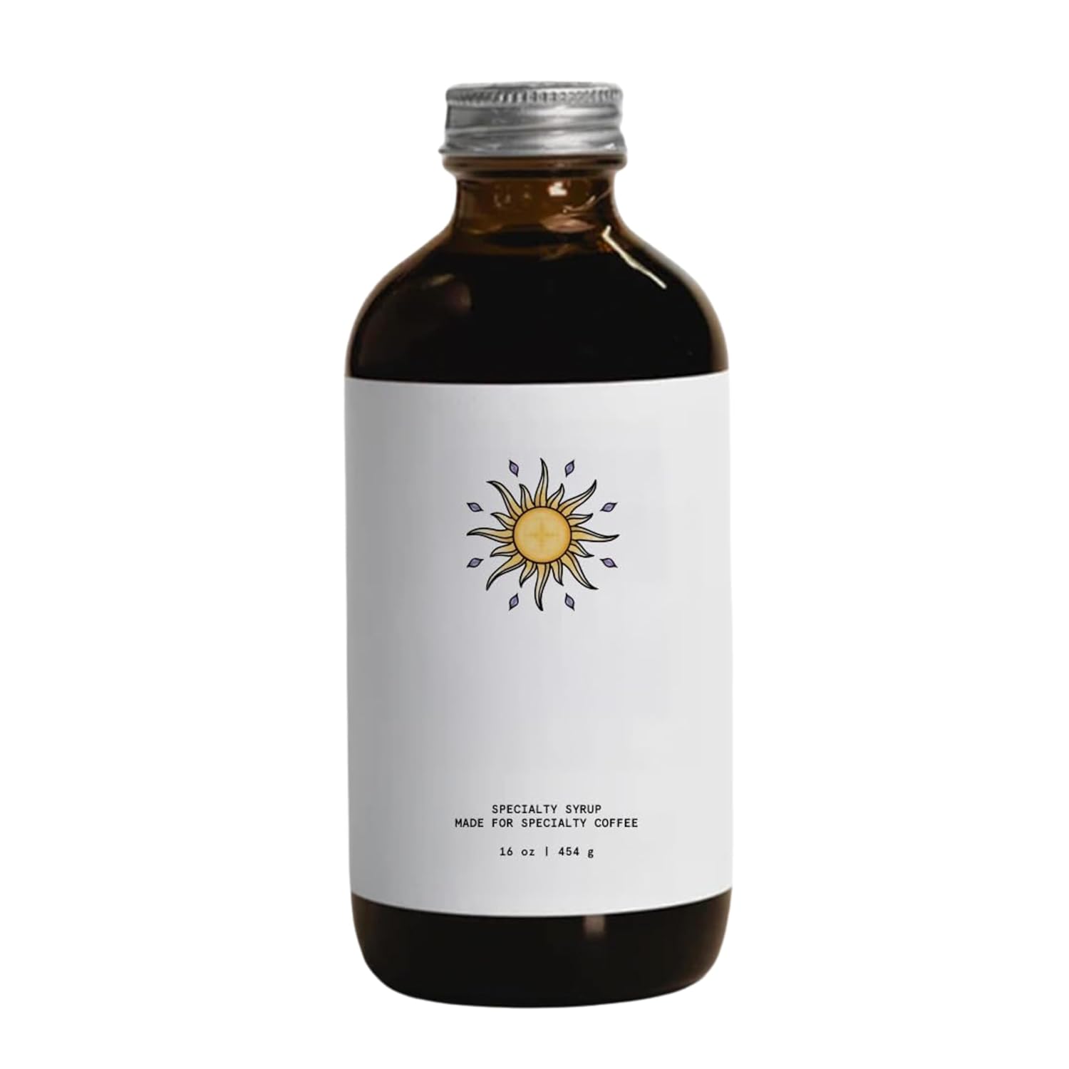 Pax & Beneficia Sunshine Syrup 16 oz – All-Natural Lavender, Vanilla and Citrus Syrup for Coffee, Tea, Cocktails & Baking – Clean Ingredients, Barista-Grade Coffee Syrup