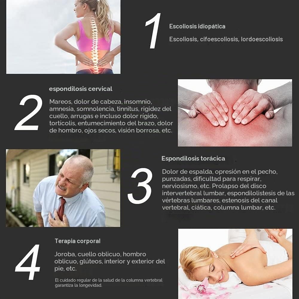 Instrumento de Ajuste quiropráctico eléctrico, masajeador activador de Pistola de Masaje de corrección Ajustable de 4 Cabezas, Instrumento de Ajuste de Impulso, Blanco