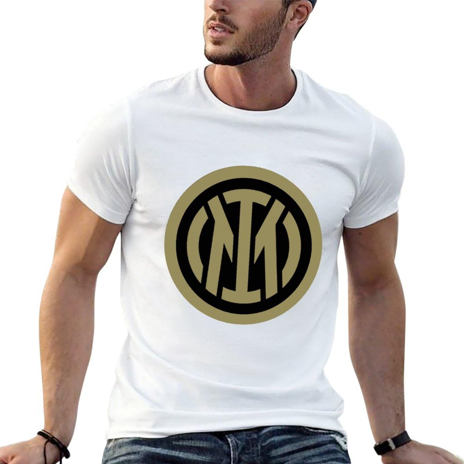 Amazon.co.jp: インテル・ミラノ メンズ 半袖 Tシャツ 綿100 無地 