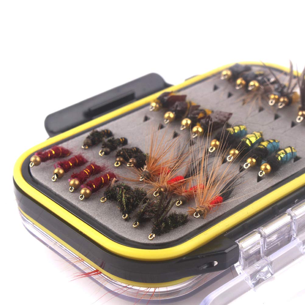 CHSEEO Kit 72 Esche Da Pesca Artificiali - Set Completo Con Crankbaits, Swimbait, Cucchiaini, Ganci In Acciaio, Scatola Impermeabile - Per Trota, Spigola, Salmone