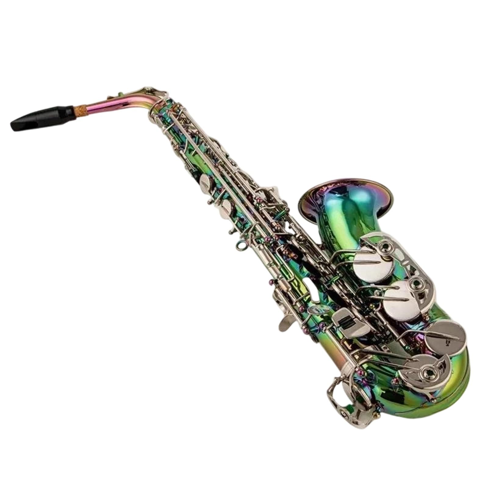Sassofoni Sassofono Contralto In Mi Bemolle In Ottone Con Finitura Laccata Iridescente Fornito Custodia E Accessori
