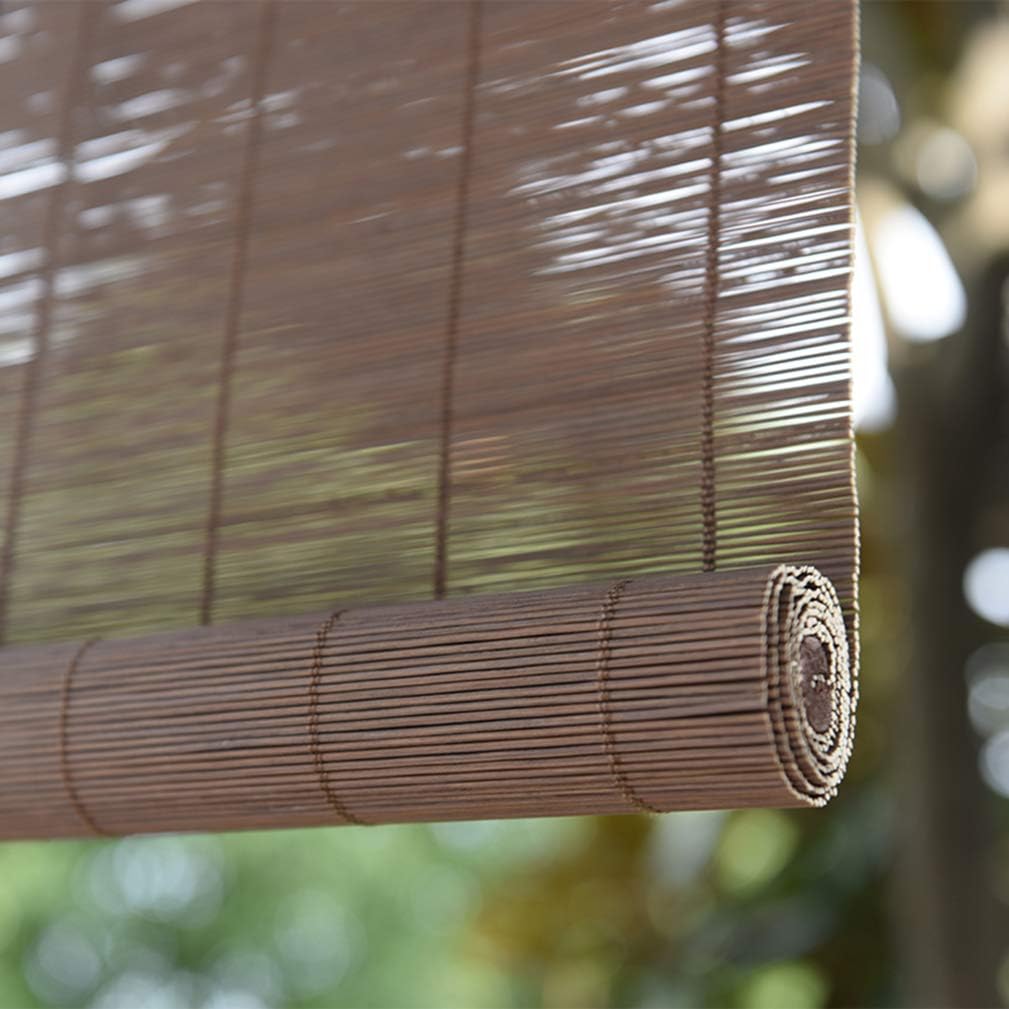 ブラックアウトローラーシェードロールアップウィンドウブラインドサンシェードナチュラルバンブーローマンライトフィルターローラーシェード