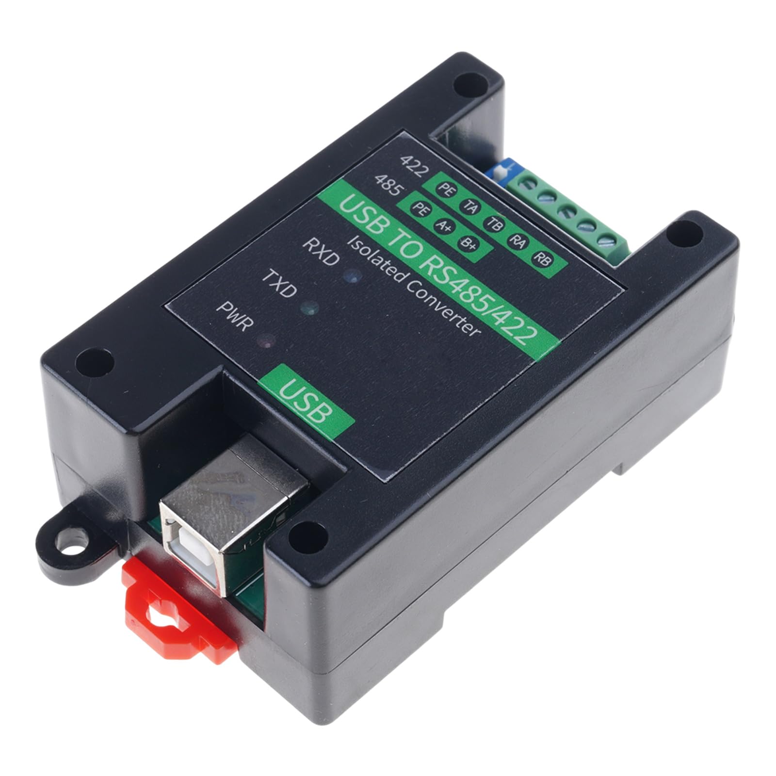Przemysłowe adaptery USB na RS485 z transmisją na duże odległości 1200 m, ochrona IP30, do sterowania automatyką, zastosowanie przemysłowy adapter komunikacyjny