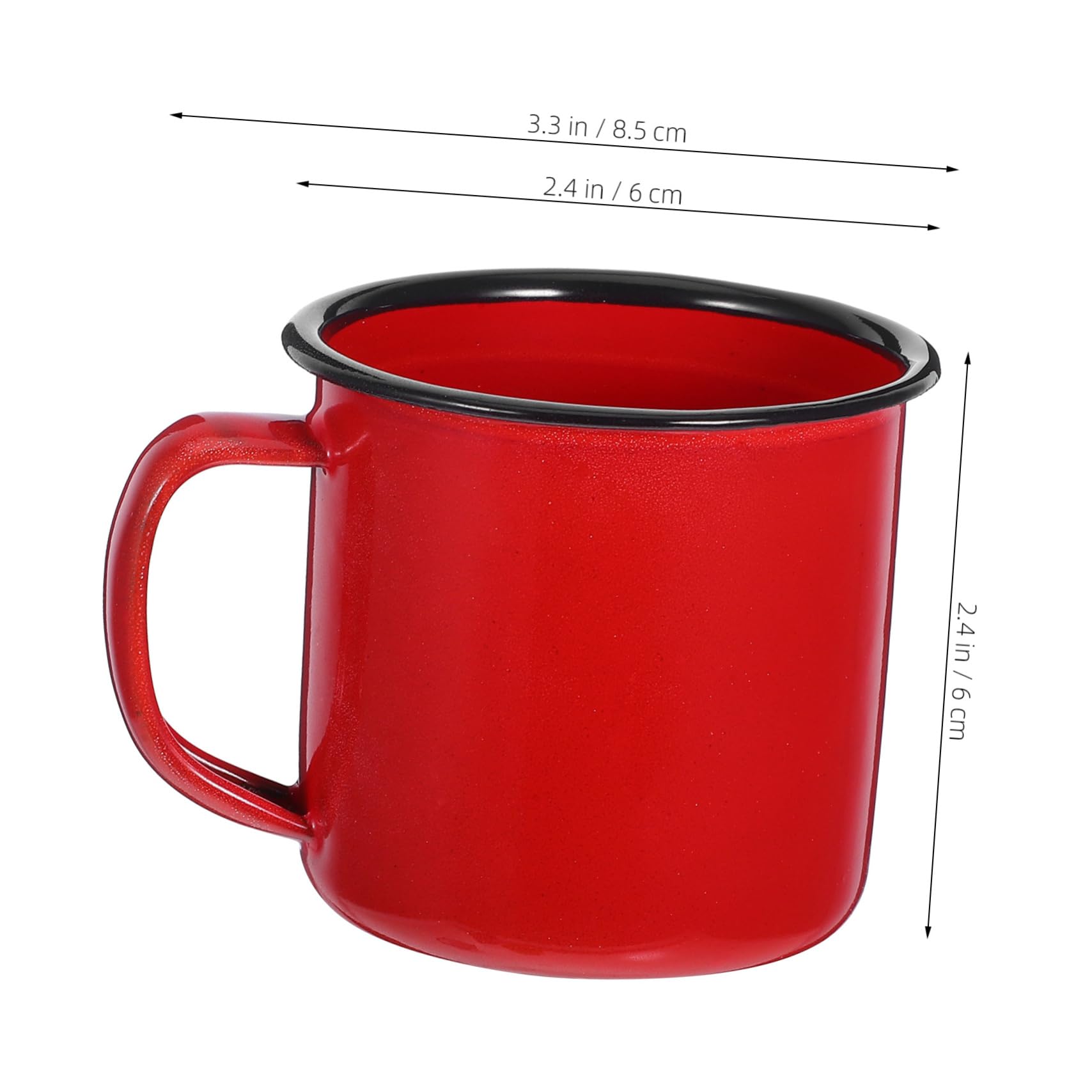 balacoo 4 Stück Emaillebecher im Vintage Stil Praktische und Leicht zu Reinigende Trinkbecher aus Emaille für Familien und Cafés für Camping und Outdoor Aktivitäten
