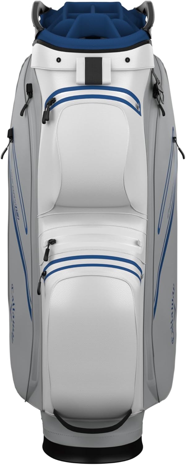 Callaway Golf Chase Dry Waterproof Cart Bag 2026, White/Silver/Royal