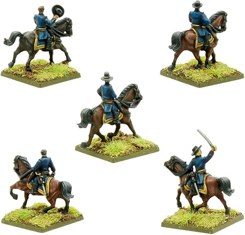 Miniatura 2 de Polvo negro Batallas épicas Comandantes de la Unión de Guerra Civil Americana Comandantes Militares Mesa Superior Wargaming Modelo de Plástico Kit