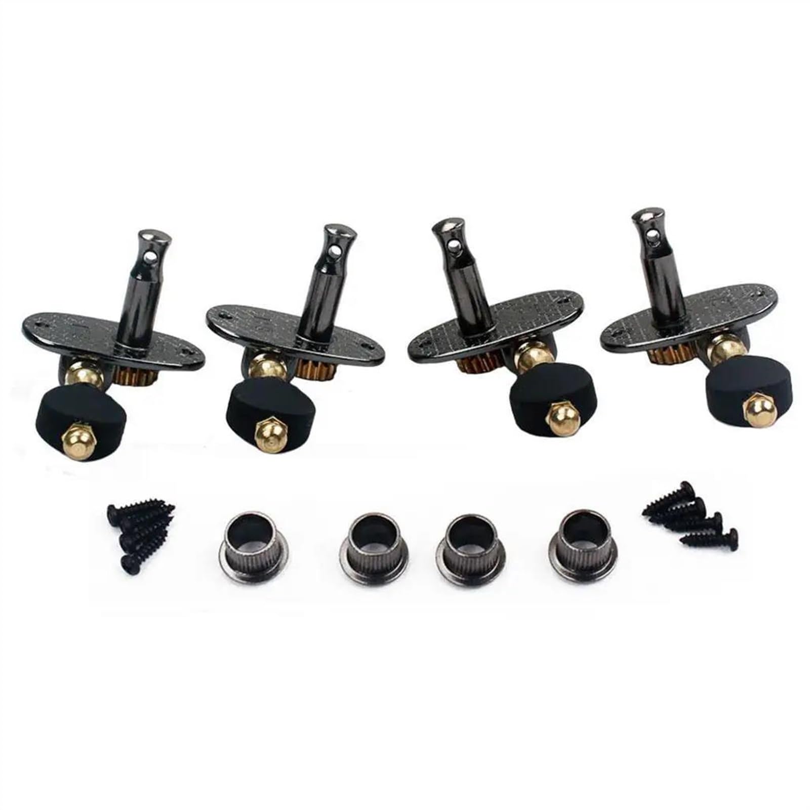 Tooyful 2R2L Ukulele String Tuning Peg Machine Heads Accordatore per scatola di sigari Parte di chitarra Testa Dell'accordatore Per Chitarra