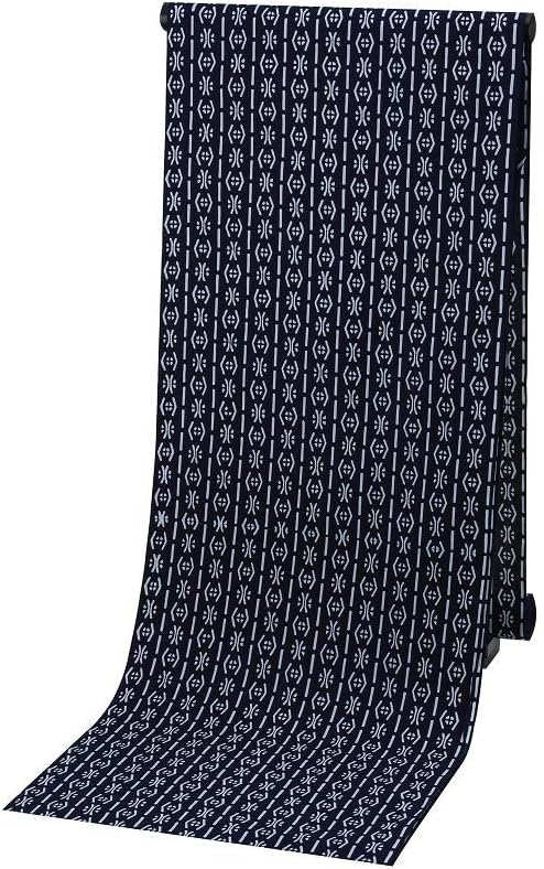 紳士 浴衣 反物 東京本染 紳士 ゆかた 未仕立て品 キングサイズ 紺地に白