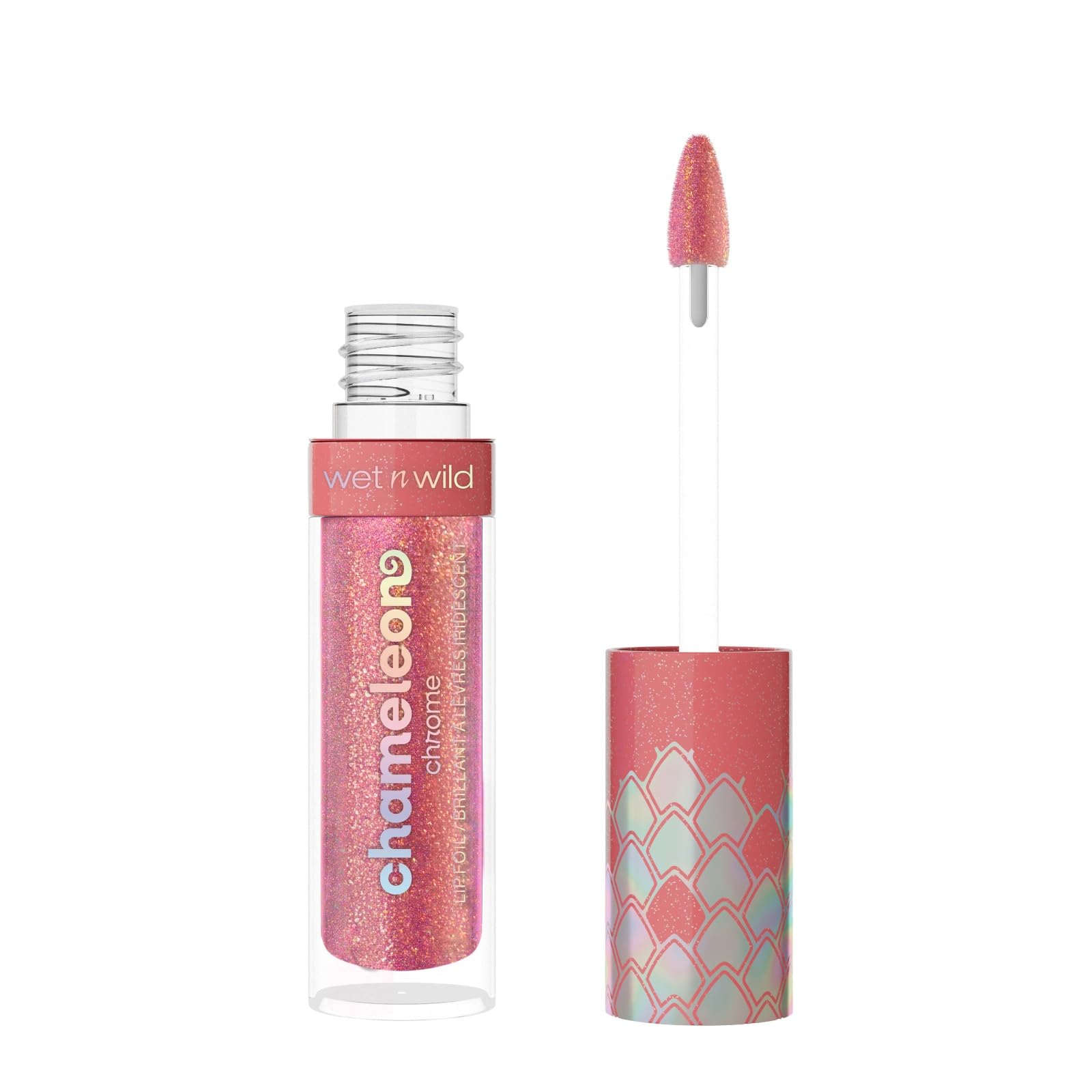 Wet n Wild Chameleon Chrome Lip Foil, Wyrazisty Błyszczyk do Ust z Odbijającym Światło Mieniącym Się Wykończeniem dla Wielowymiarowego Połysku, Nieklejąca, Gładka Formuła, Moonshift Bloom