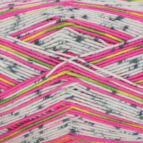 King Cole Footsie 4Ply Yarn, Dragon Fruit, 100g