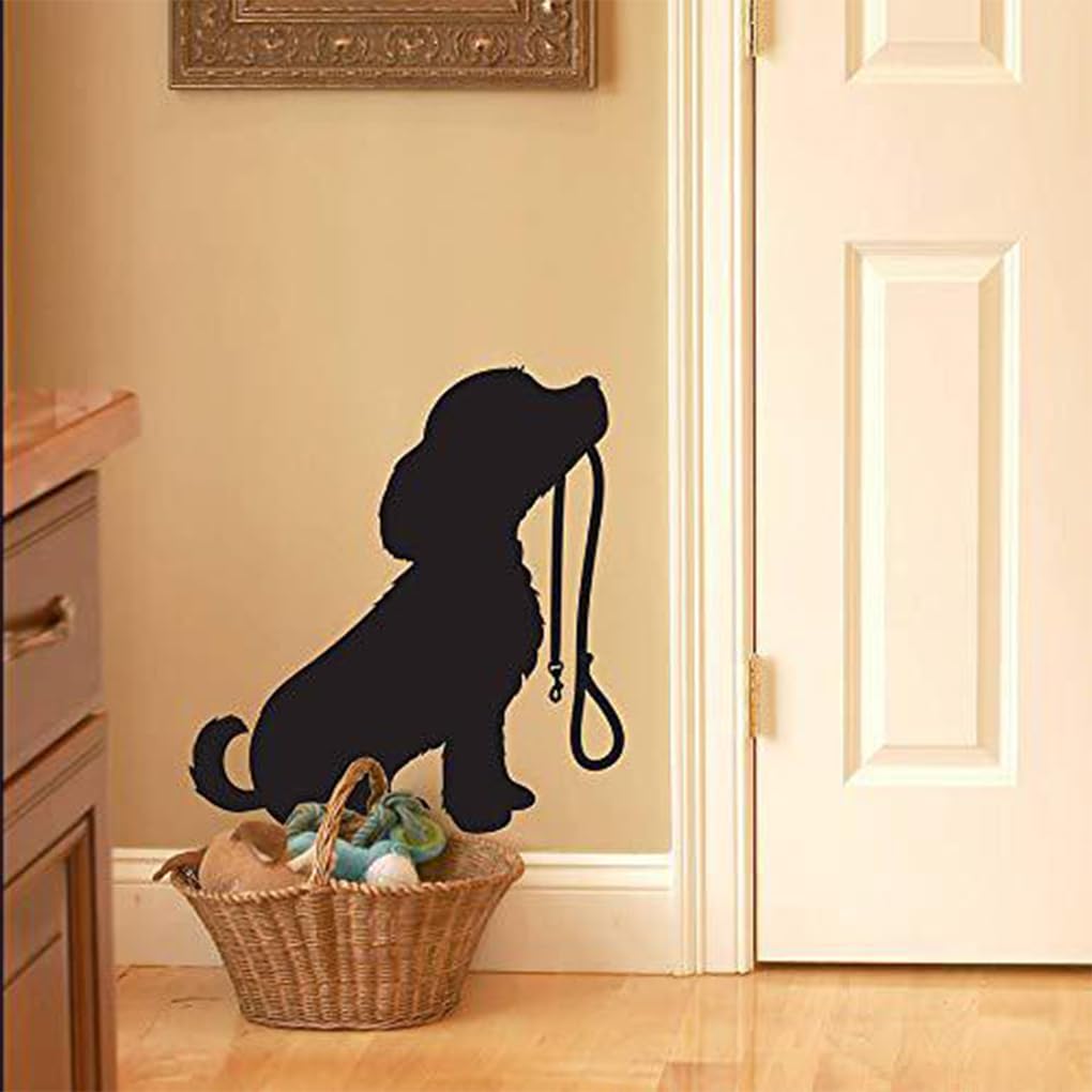 Cambia istantaneamente l'aspetto della stanza con gli adesivi murali adesivi per vetrine di negozi di animali in PVC, murali creativi con sagoma cane carino