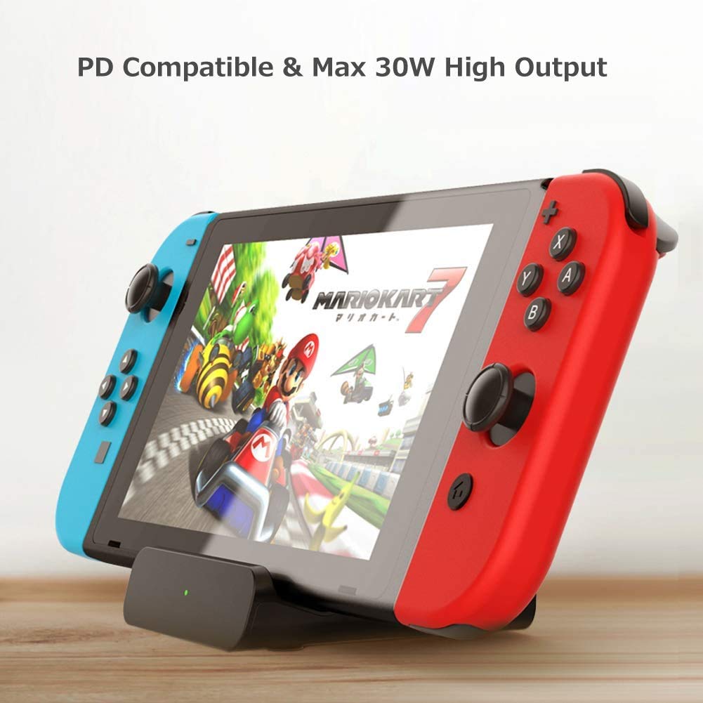 Switch Dock, Base de Carga para Nintendo Switch & Switch Lite Portátil TV Dock con Soporte de Carga USB-C PD, USB 3.0 y Puerto HDMI, Soporta Samsung Dex Mode/Huawei PC Mode