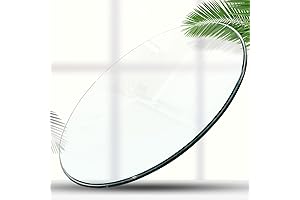 20'' Polished Round Tempered Glass Table Top for Dining Tabletop, 0.25-inch Thickness