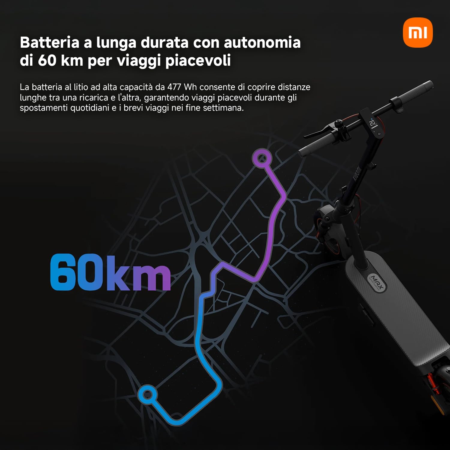 Xiaomi Electric Scooter 5 Max Silnik 400W, Plynna Jazda, Idealna do Miasta i Lekkiego Terenu