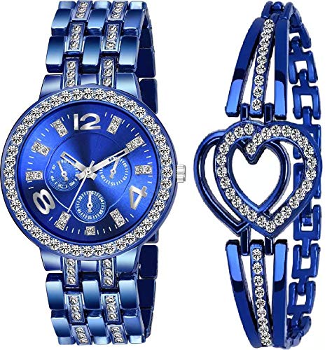 Zuperia Fancy Bracelet with Analog Watch for Girls & Women