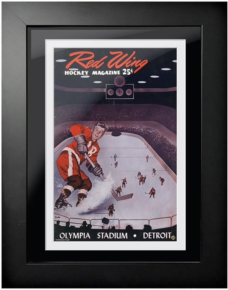 Detroit Red Wings Program Cover - Red Wing Magazine Olympia Stadium Rink Shot