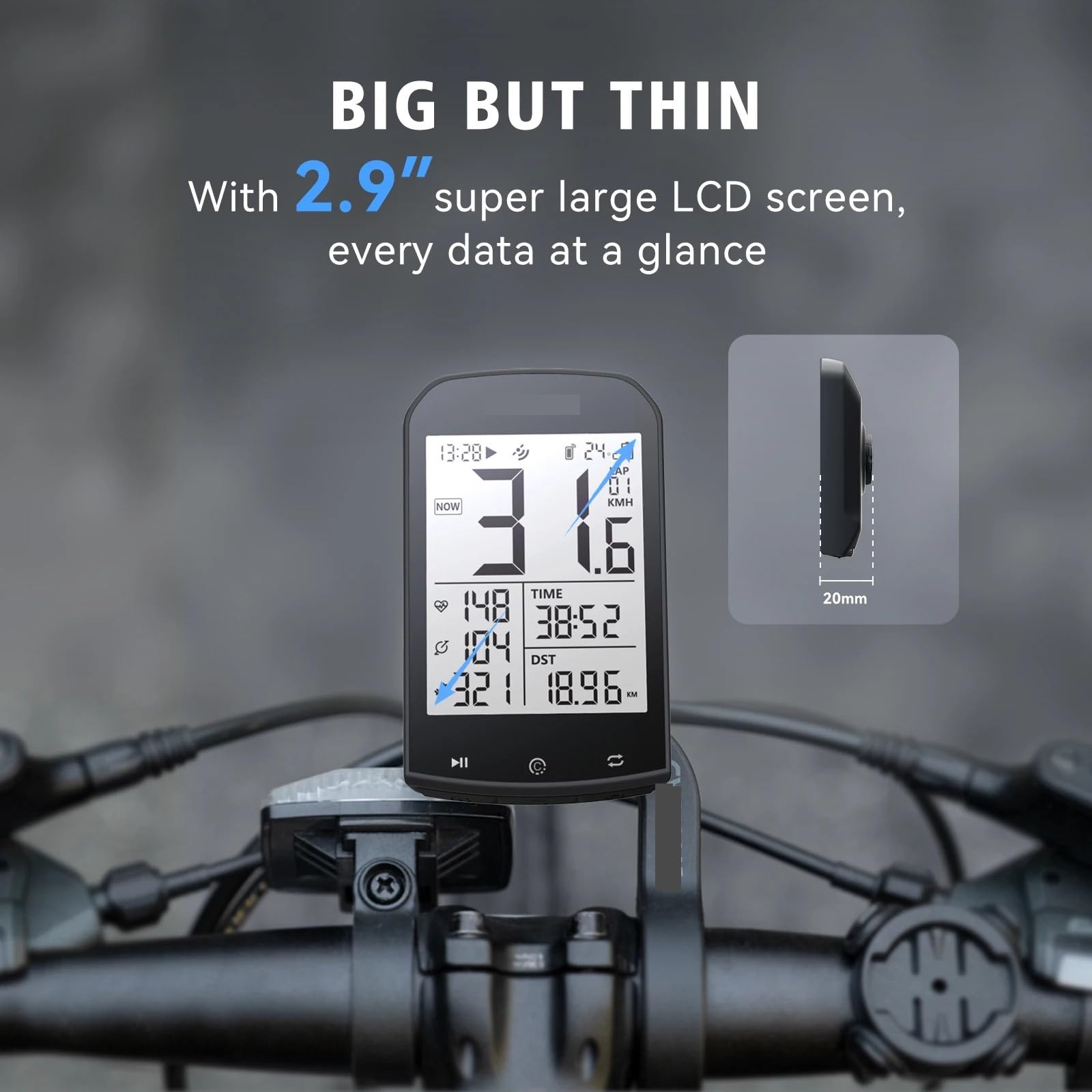 Display per Ebike, Computer Per Bici GPS: Tachimetro E Contachilometri | Da Strada Mountain Bike