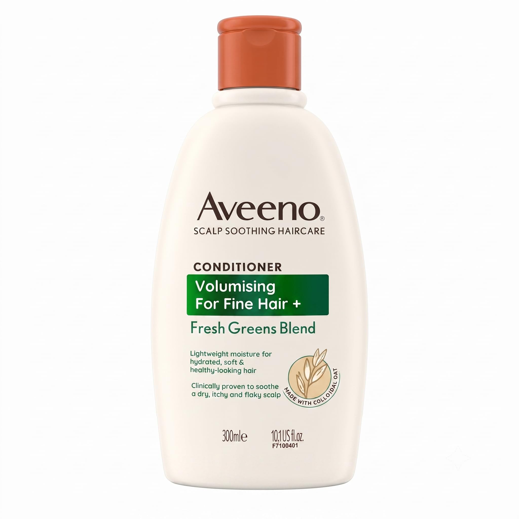 Aveeno Scalp Soothing Haircare Volumising Conditioner 300ml | Fresh Greens Blend with Colloidal Oat, Cucumber, Peppermint & Rosemary | Lightweight Moisture for Fine Hair | Sulfate Free Hair Conditioner for Volume & Thickness-image-2