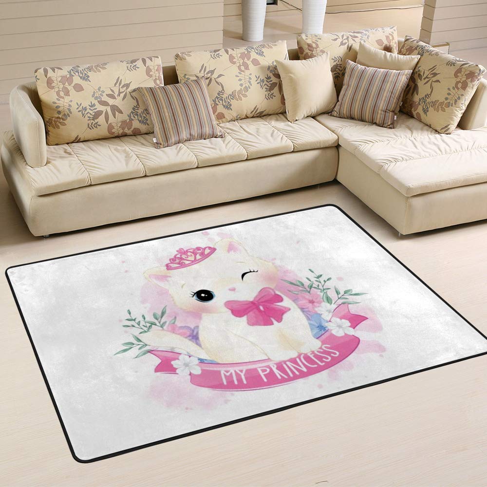 Tapis grande taille 80x58 inch floral en polaire douce