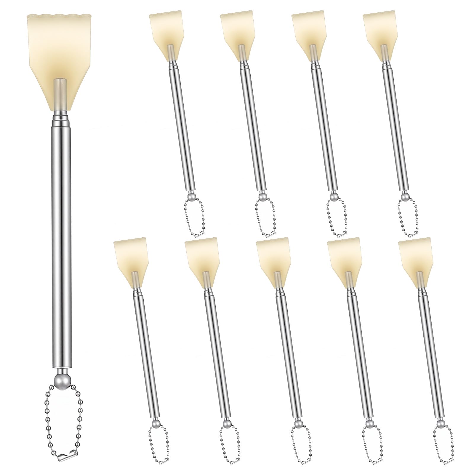 10 szt. wysuwany drapak do pleców, wysuwany 16,5 do 42 cm, metalowy drapak do pleców dla mężczyzn i kobiet, przenośne narzędzie łagodzące swędzenie