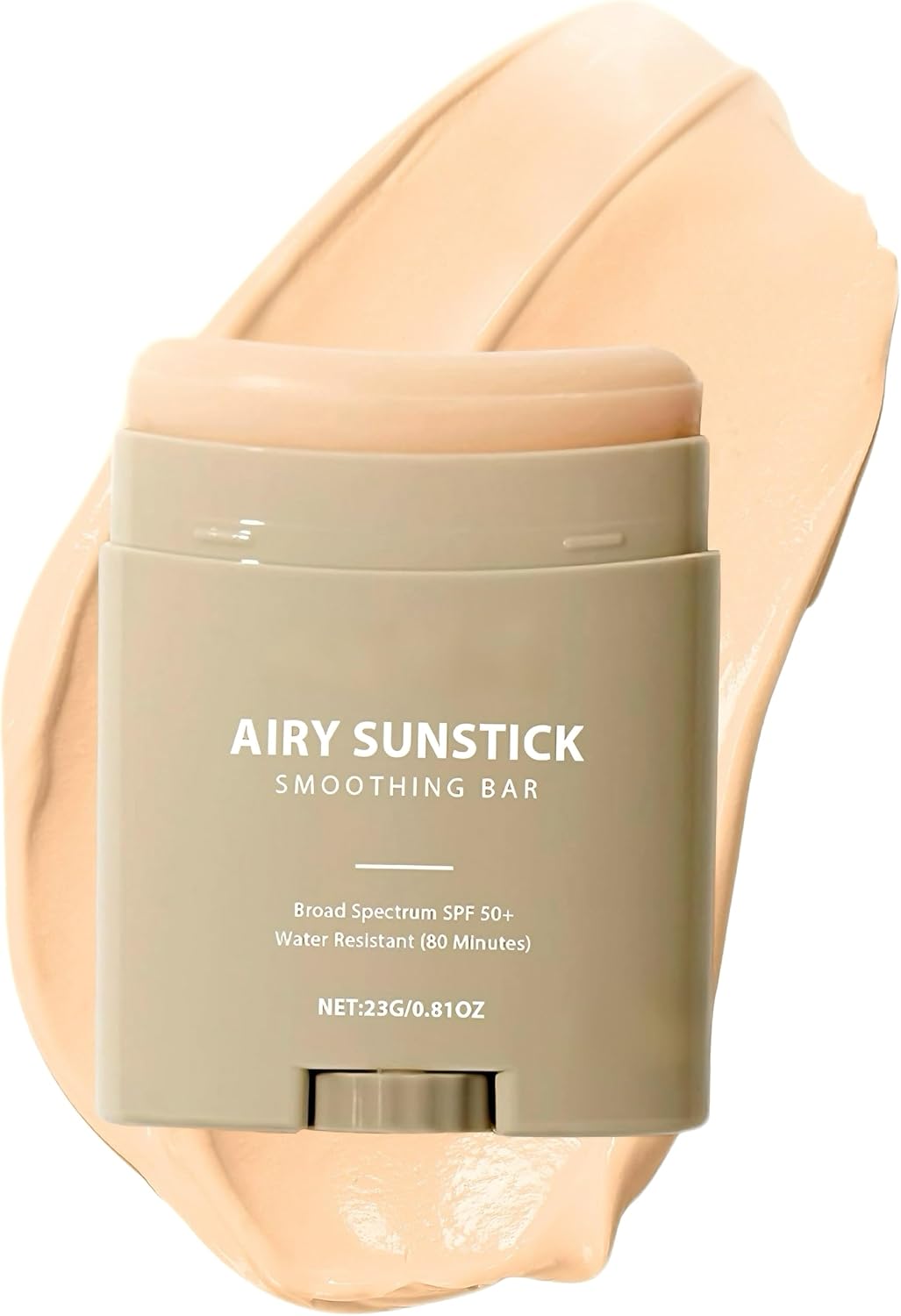 Sunscreen Stick SPF 50+ – Korean Semi-Matte Sun Protection Bar, No White Cast, Lightweight, Water-Resistant Sunblock for Face & Body, 0.81 oz / 23g