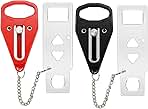Portable Door Lock 2Pack Extra Lock for Additional Privacy and Safety in Home,Hotel and Apartment,Prevent Unauthorized Entry,Protect Family Security in Traveling,Home,Bedroom,Hotel,Apartment,AirBNB