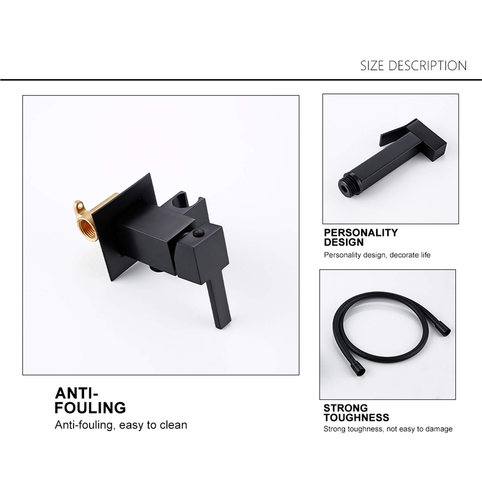 Badezimmer Wc Toilette Douche Bidet Sitz Wasserspray Muslimische Mini-Handbrause Shattaf Gun Sets mit Handsprüher Messing-Umsteller