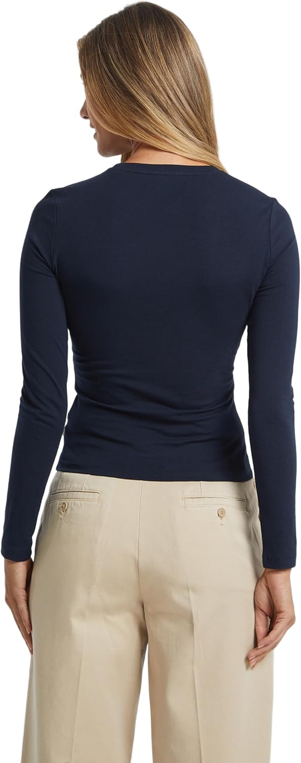 GUESS Slim Embroidered Long-Sleeve Tee