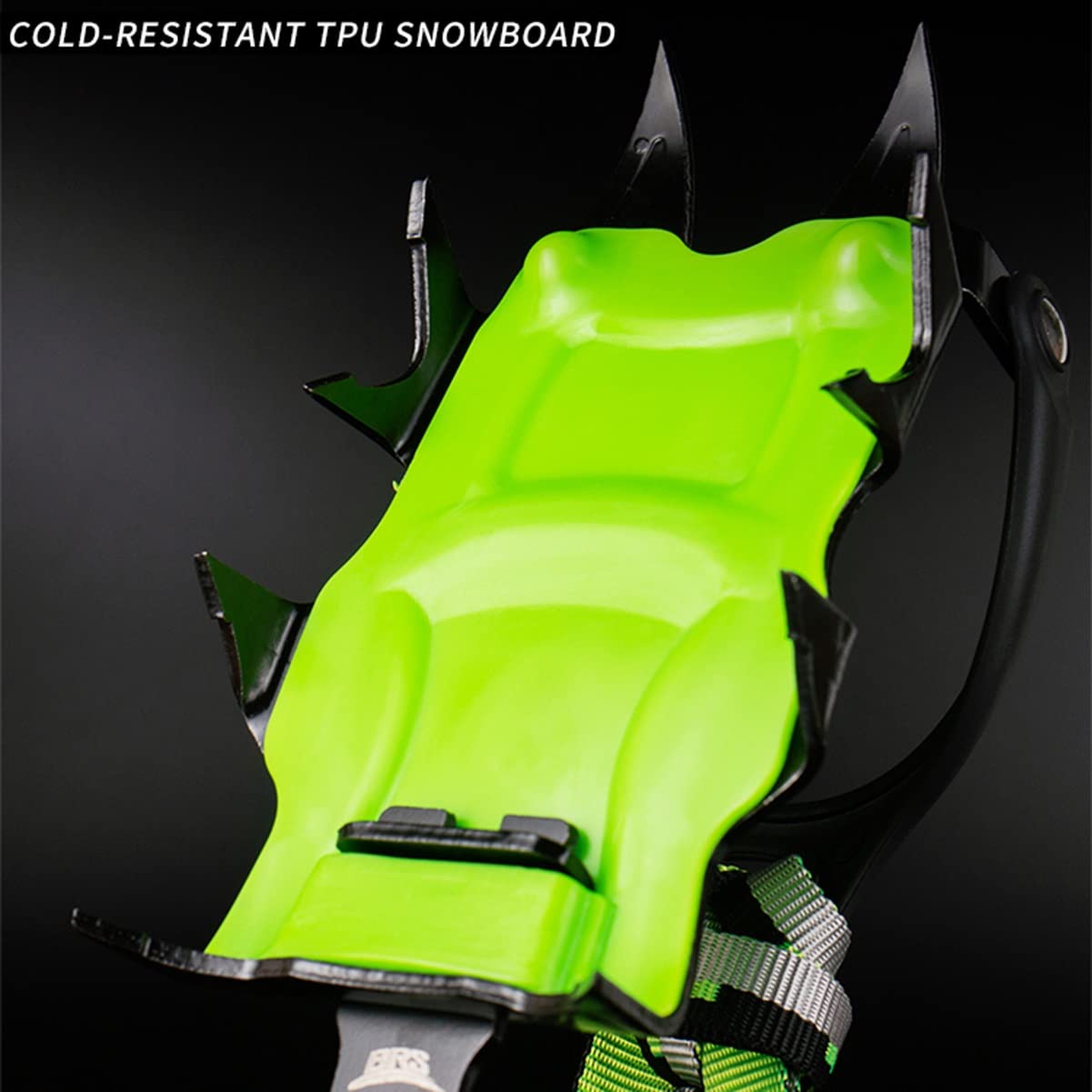 14 dientes Anti Slip Garras de hielo, ajustable Bundled Crampones de hielo, de acero de alto manganeso Cleat, hielo pinchos de tracción para los zapatos y las botas de senderismo Camping Moutaineering