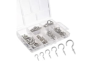KUUQA Ceiling Screw Hooks-Versatile Accessory for Any Hanging Needs (Set of 75)