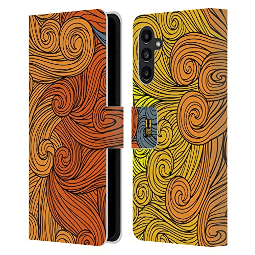Funda libro Samsung A13 5G con diseño abstracto para viajes y oficina