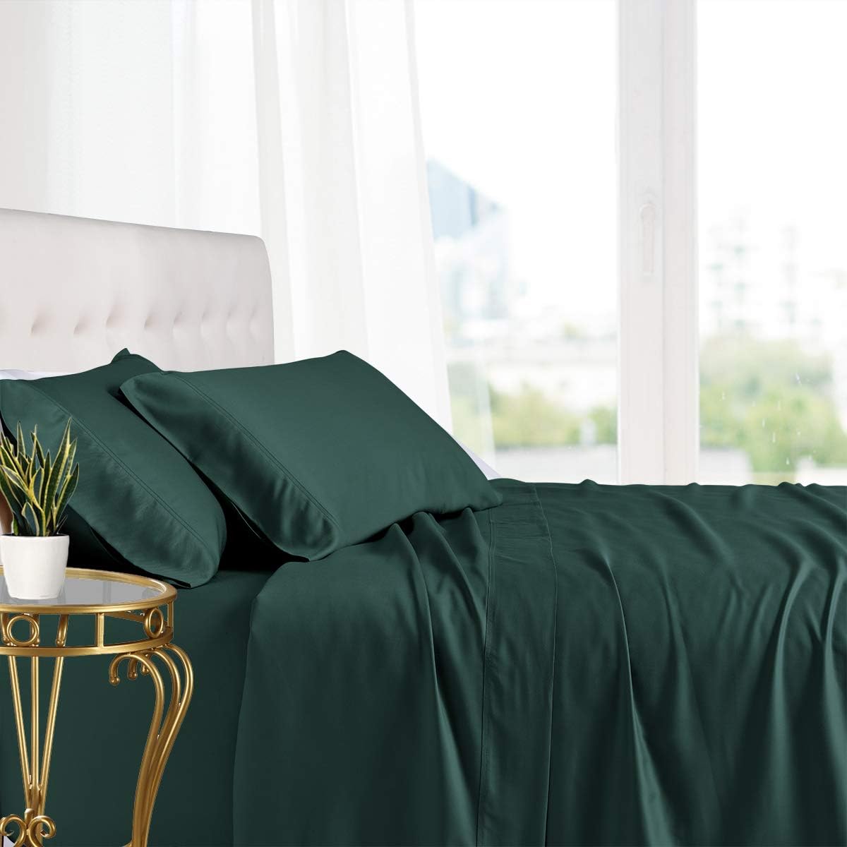 Exсluѕіvе Dіѕсоunt 80% оƒƒеr Royal Tradition 100 Percent Bamboo Bed Sheet Set, Olympic Queen, Solid Teal, Super Soft and Cool Bamboo Viscose 4PC Sheets