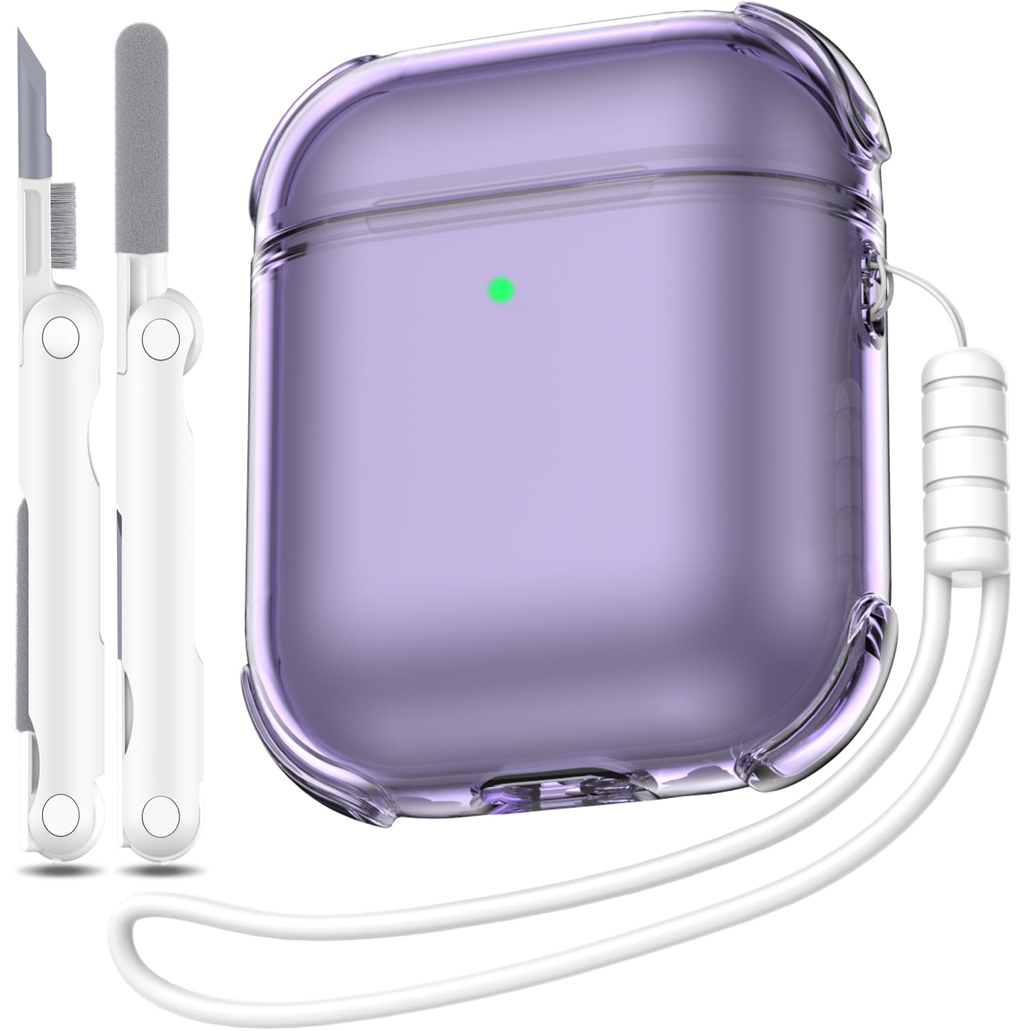 MHYALUDO for Airpods Pro 2nd/1st Generation Case Cover, Compatible with Airpods Pro Case 2nd Gen USB C Charging Port, Clear Soft Transparent Military Grade Shockproof Cover, Clear White — view 16