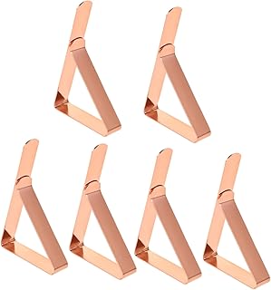 Mobestech 6 Piezas Clip De Mantel Pinzas para Cubrir Manteles Clips De Tela De Mesa Sostenedor del Mantel Pinzas para Manteles Abrazaderas Abrazaderas De Cubierta Oro Rosa Acero Inoxidable