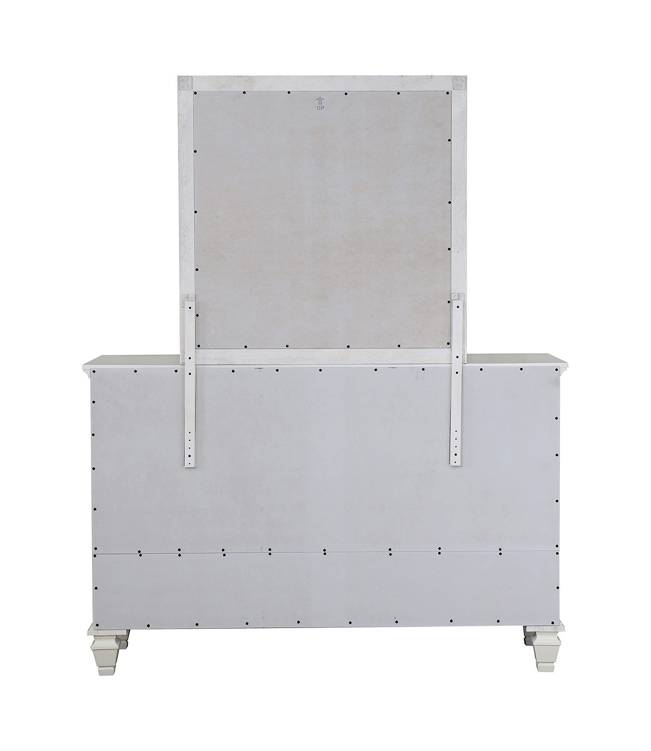 coaster sandy beach dresser white Home Furnishings Rectangular Vertical Mirror,1.38