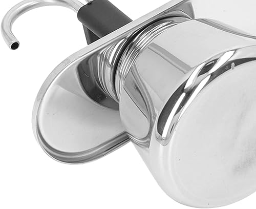 Miniatura 9 de Moka - Cafetera de 34fl oz doble tubería de acero inoxidable grado alimenticio antiquemaduras antideslizante espesado olla moca