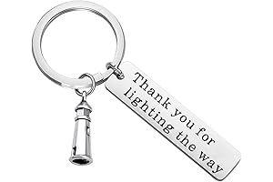Lighthouses Keychain Appreciation Gift for Teachers, Thank You for Lighting the Way