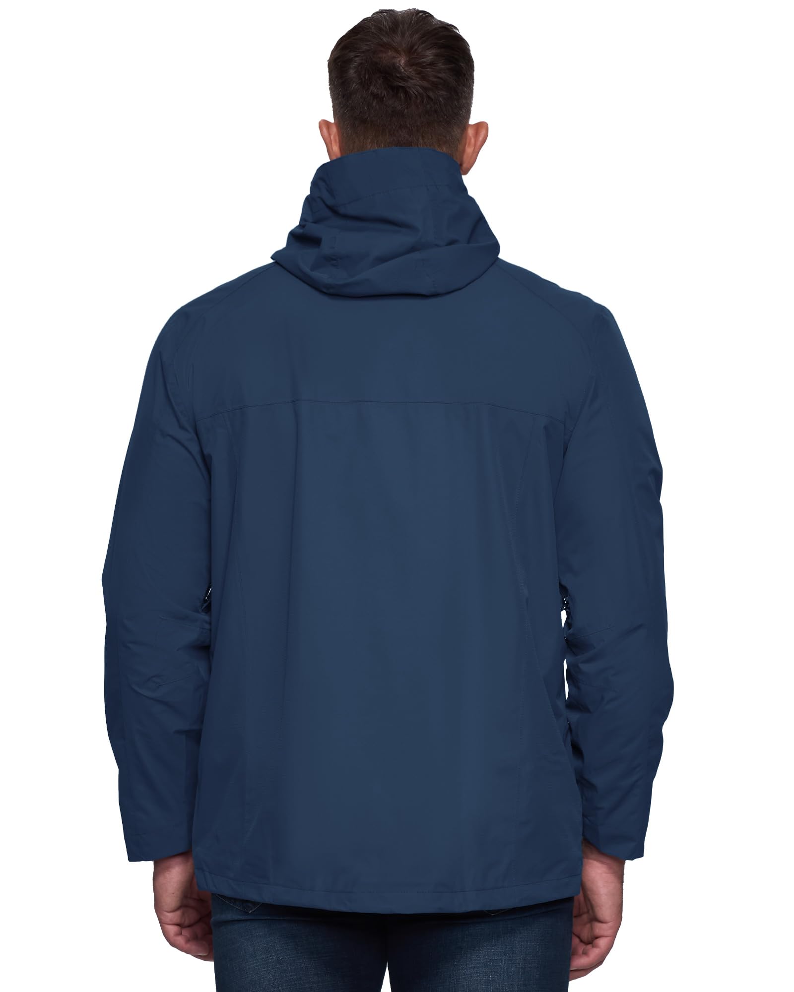 Outdoor Ventures Giacca antipioggia da uomo, impermeabile, traspirante, pieghevole, leggera giacca a vento per il tempo libero, escursionismo, campeggio
