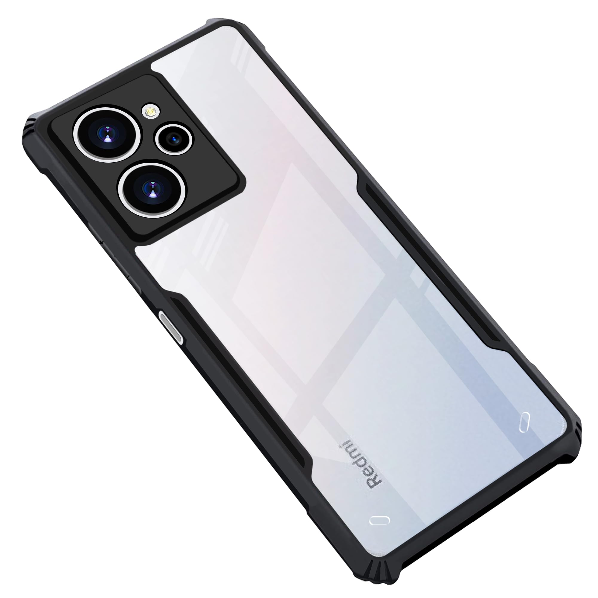 CEDO Redmi 12 (4G) Back Case Cover | Camera Protection Shockproof Bumper-Edge | Acrylic Crystal Clear 360 Degree Protection TPU+PC | Transparent Eagle Back Case Cover (Black) (B0CZ789SJH) Amazon Price History, Amazon Price Tracker
