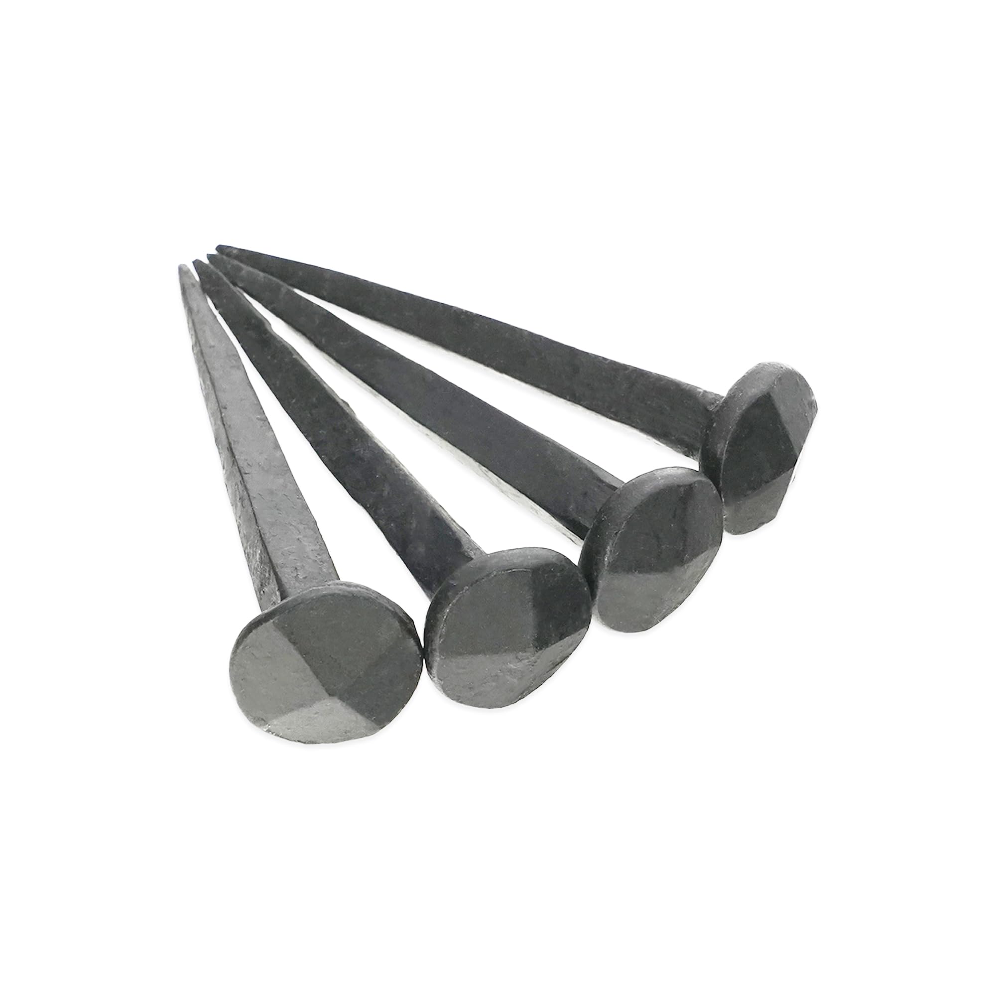 Hand Forged Handmade Traditional Old Antique Rustic Rose Spike Vintage Victorian Head Wrought Black Iron Nail Wood Crafts Door Furniture Decorative Studs pins Nails (20 mm)