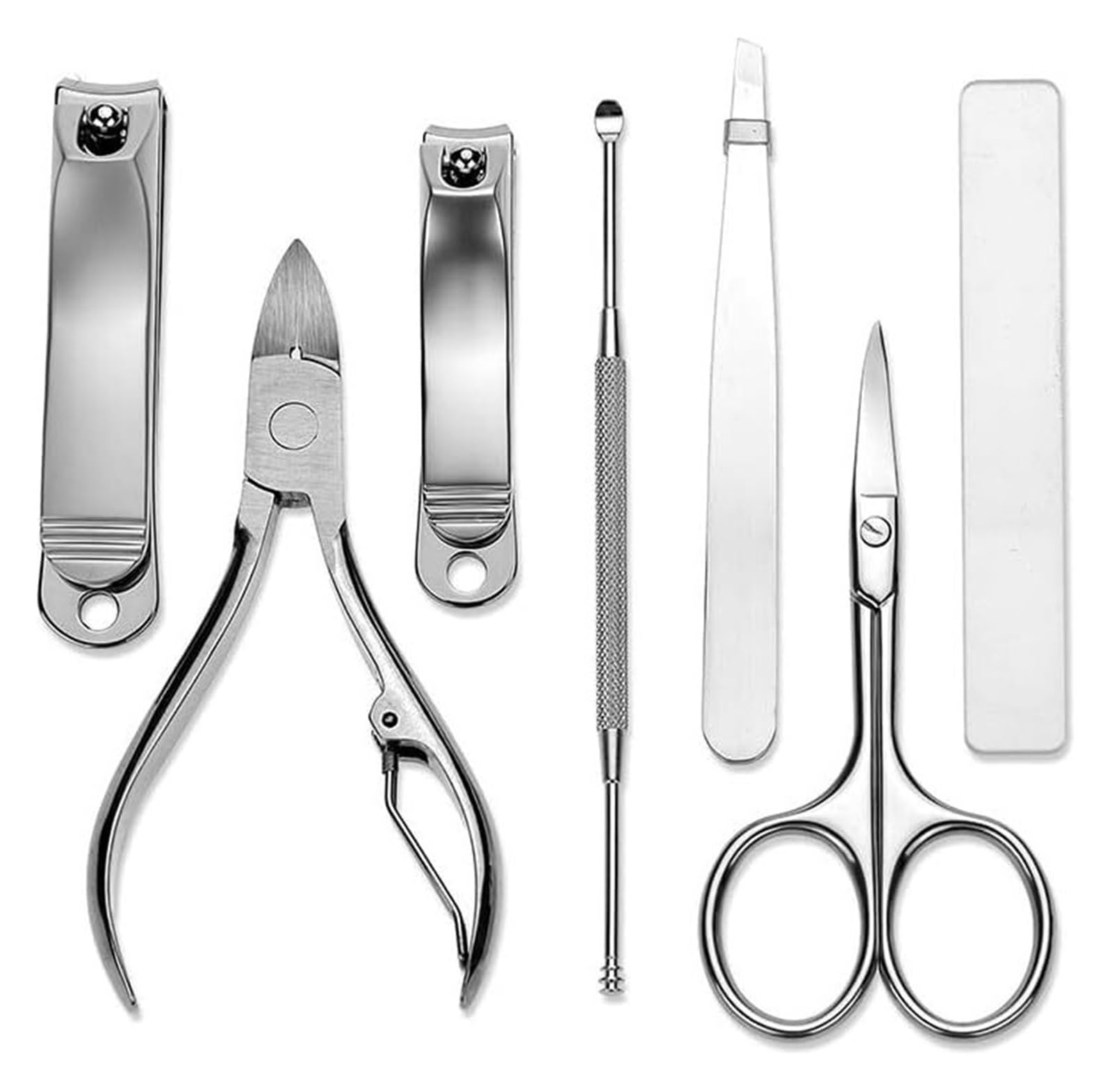 Kit de manucure, Coupe-Ongles Professionnel, Coupe-Ongles en Acier Inoxydable avec Ciseaux et Pince à épiler, Housse en PU.