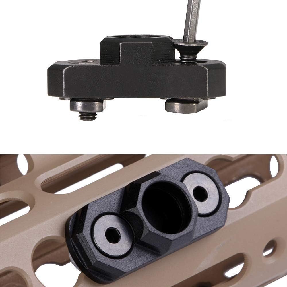 Bofoho Tactical M-LOK Sling Swivel with 1-1/4 inches Loop & Quick Detach/Release Push Button, QD Modular Direct Mount Adapter Base Attachment for All M-lok HandGuard Rail Slots