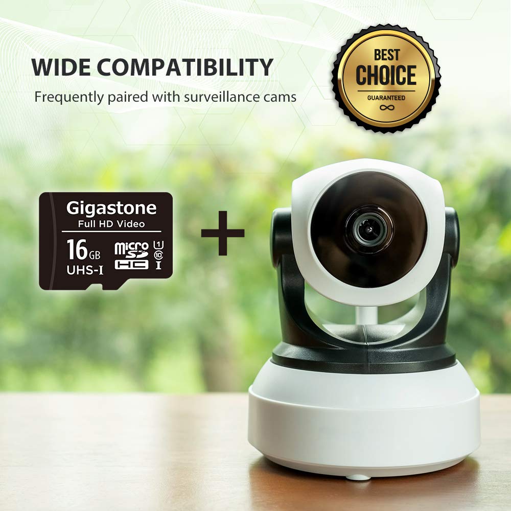 GIGASTONE Micro sd 16 GB, Set da 10, U1 C10, per Telefono Fotocamere Videocamere Dashcam GoPro DJI Drone Fino a 85/15 MB/s (R/W) con Adattatore Scheda Micro SD