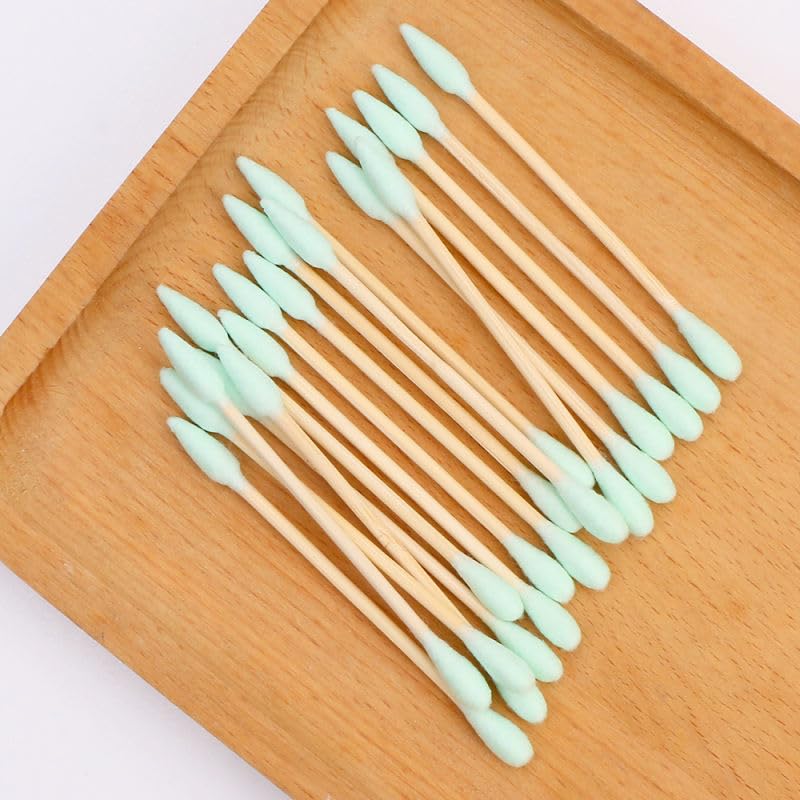 Generic COTTON SWABS bamboo cotton swabs (green)