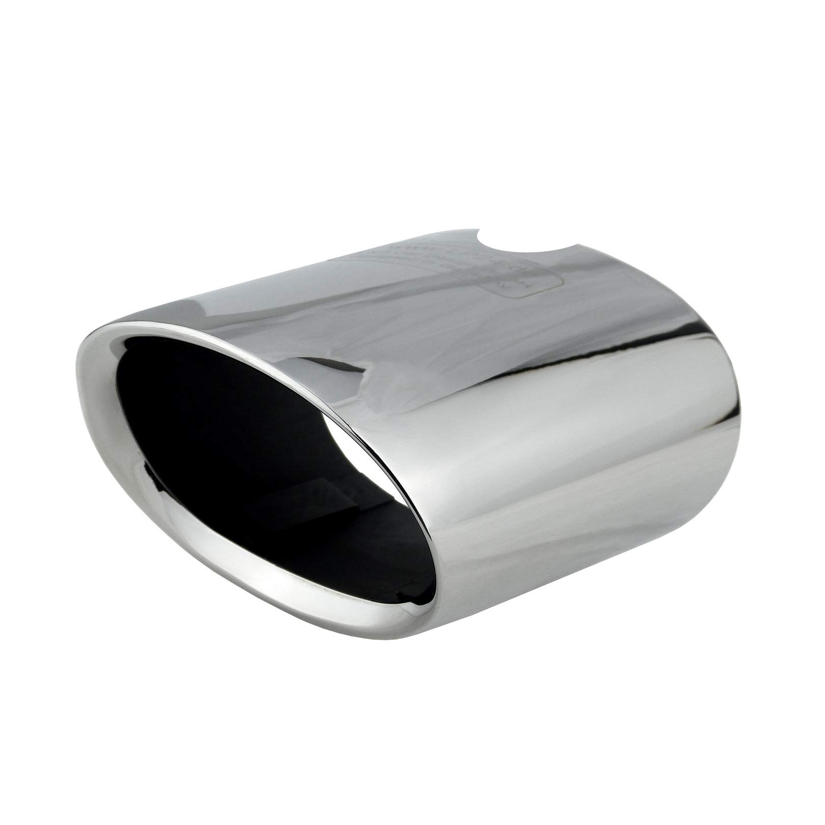 L&P A310-1 Terminale di Scarico ovale in acciaio inox in argento cromato, lucidato a specchio, plug & play OEM 18307618463 18302163710 18308510130 18307618464