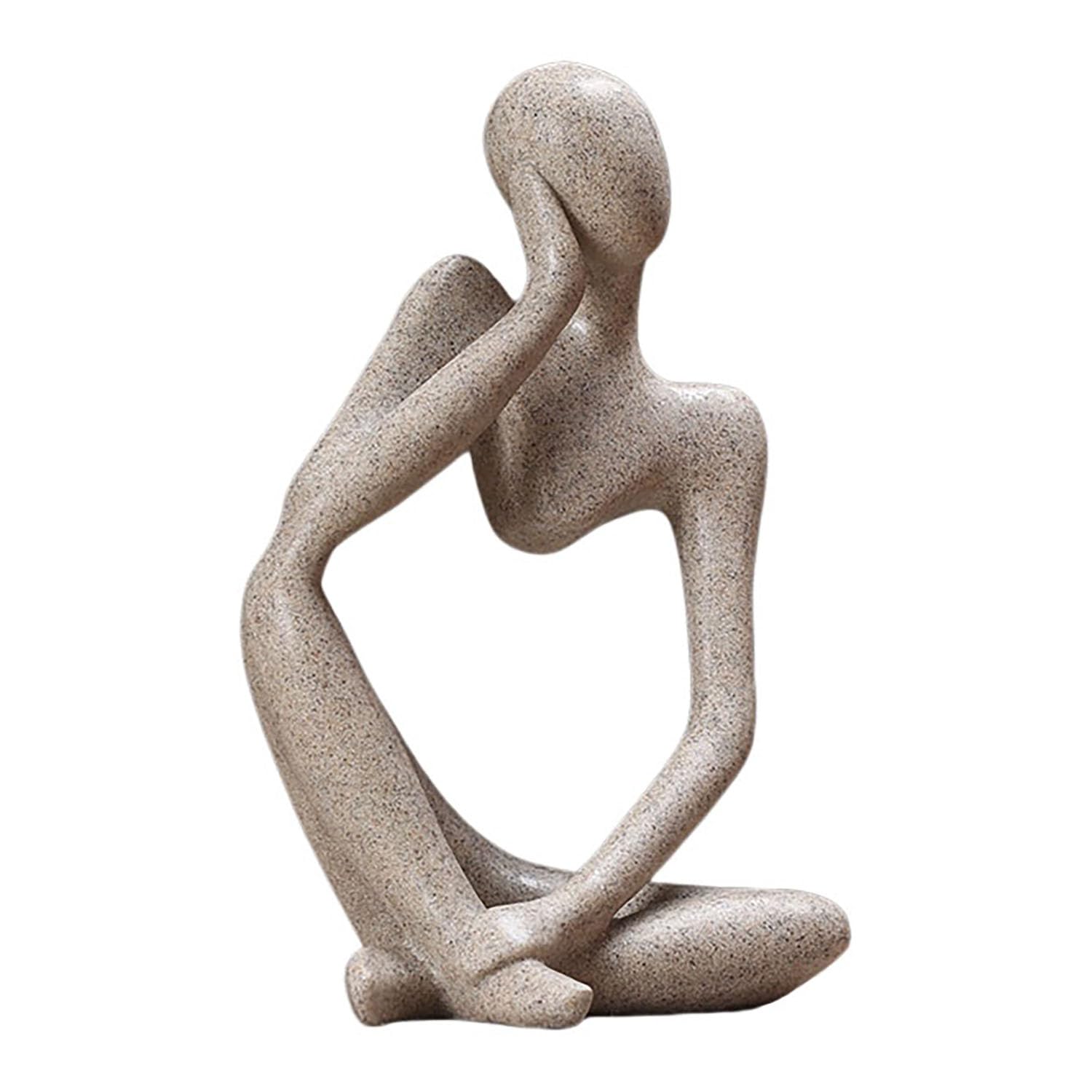 Abstract Style Thinker Sculptures Sandstone Resin Statue Ornament