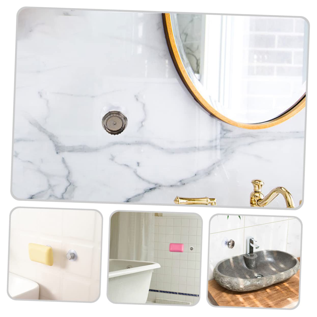 WOONEKY 4 Set Di Portasapone Da Parete Per Bagno Portasapone Magnetico Per Doccia