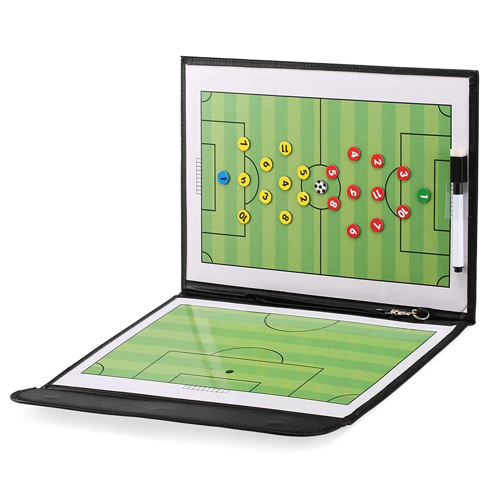 Tablero de Táctica Magnética de Fútbol Plegable con Marcador de Jugadores