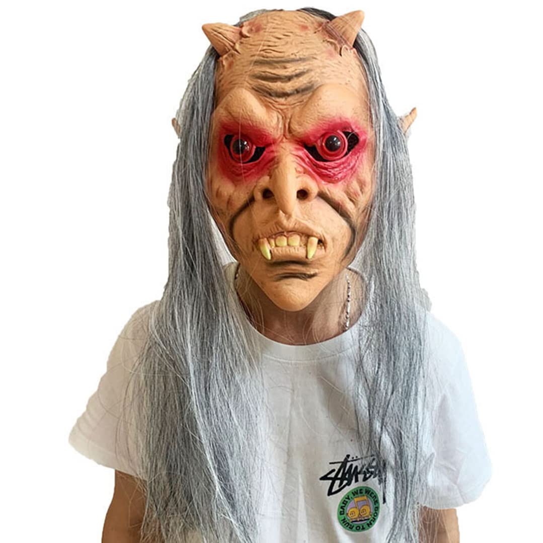 TOPOQ Creepy Halloween Masks for Adults Scary Ghost Mask Zombie Corpse Mask Halloween Costume Party Masks Fancy Dress Cosplay Accessories Prop