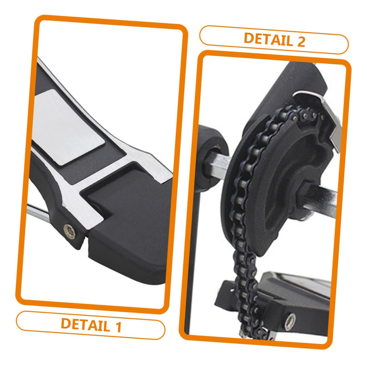 Pedale Cassa Batteria Singolo, Accessorio per Batteria Nera | Lega Zinco-alluminio e Feltro, Superficie Liscia, Design Classico, Strumento per Pratica